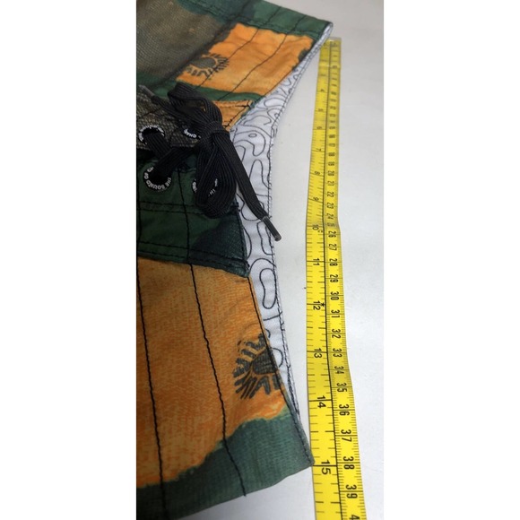 Rhythm The Sound of Change Green/Yellow Checkered Board Shorts Sz 32 Swim Trunks - Picture 6 of 7